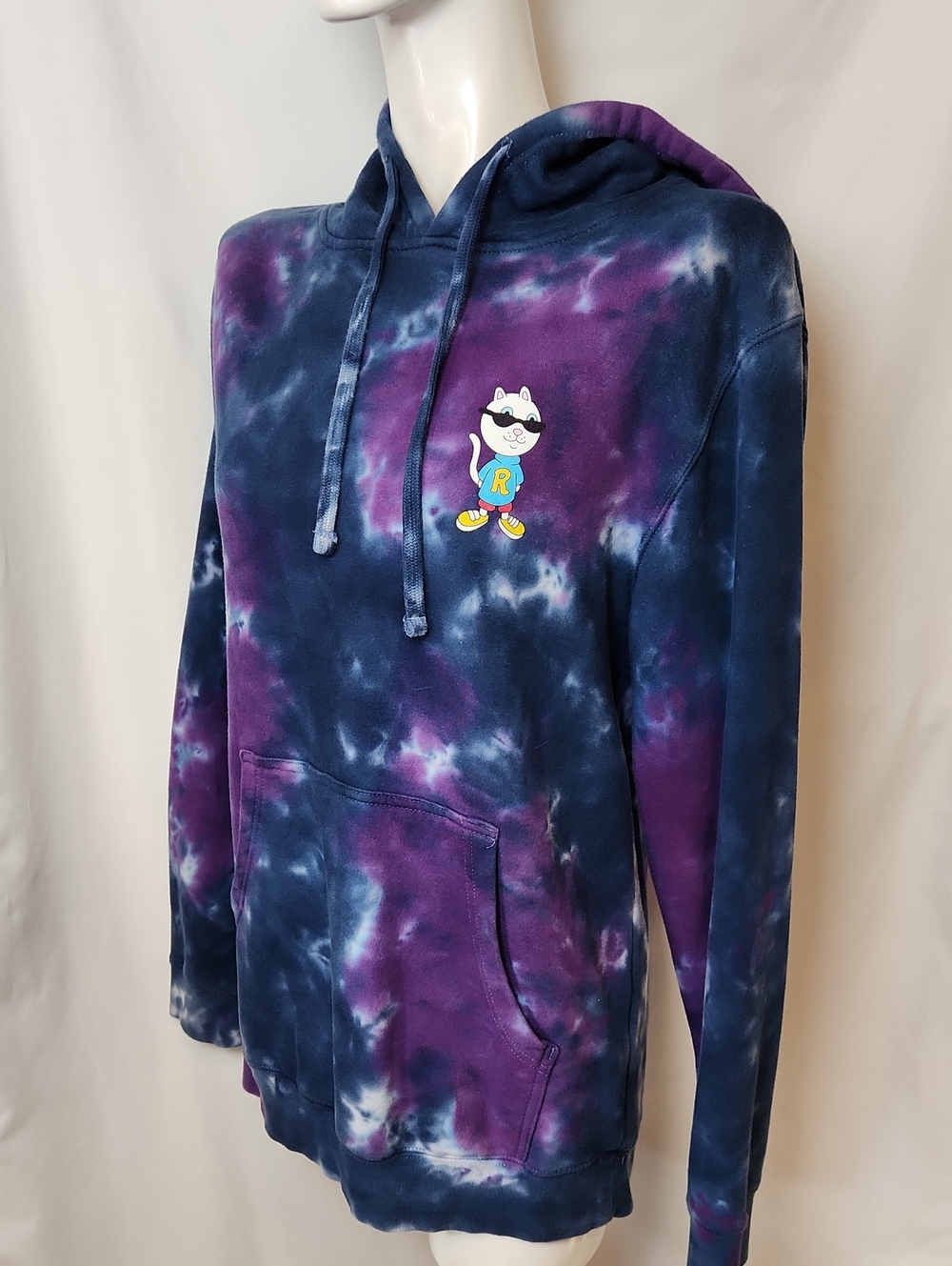 Ripndip Blue And Purple Tie-Dye Hoodie Size Small